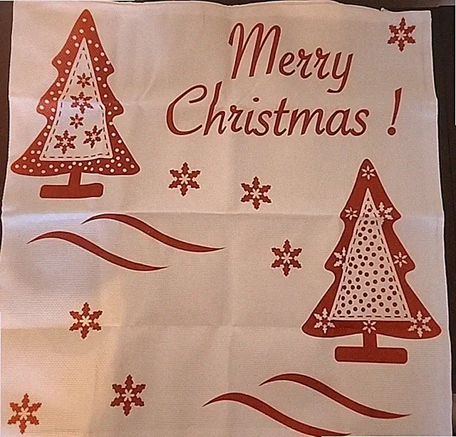 18" x 18" Decorative Pillow Case "Merry Christmas" NEW