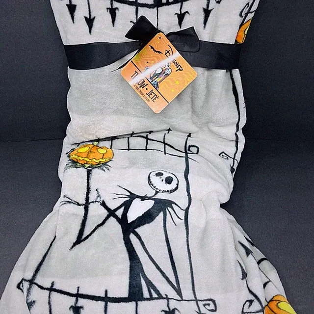Disney The Nightmare Before Christmas 60”x70” Blanket Halloween Jack Pumpkin NEW