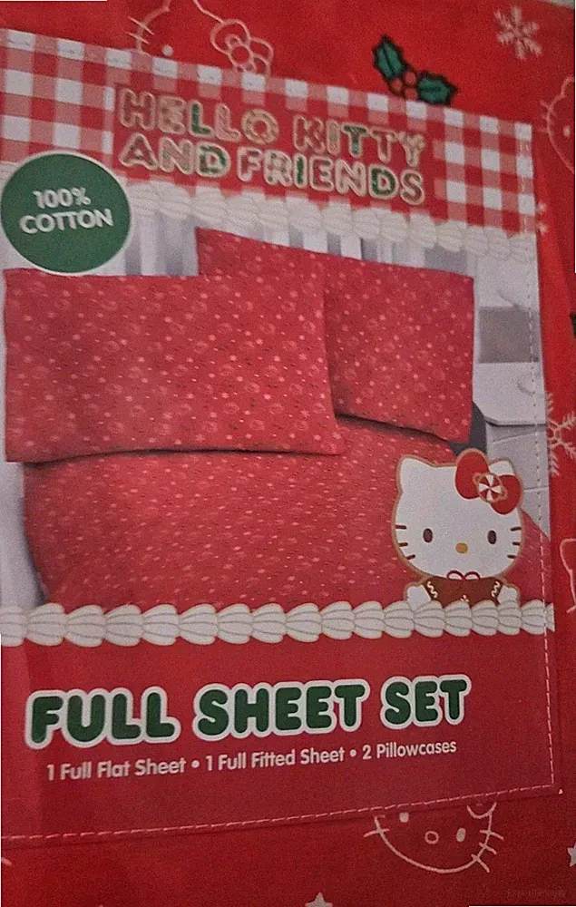 HELLO KITTY Christmas Bed Sheets Full Set Time For Christmas Bedding New Sealed
