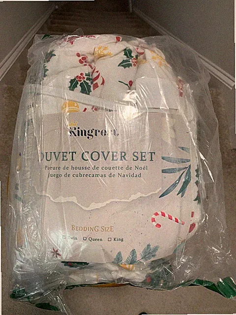 Kingrest 100% Cotton Christmas Duvet Cover Set Soft Breathable Queen Size