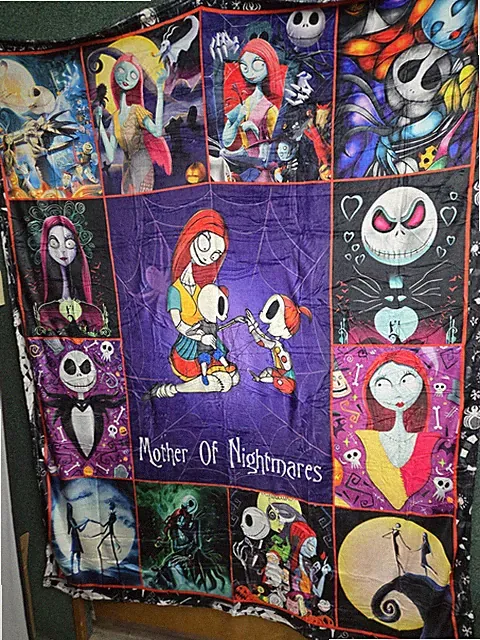 Nightmare Before Christmas Mother of Nightmares Fleece Throw Blanket 60" x77 New