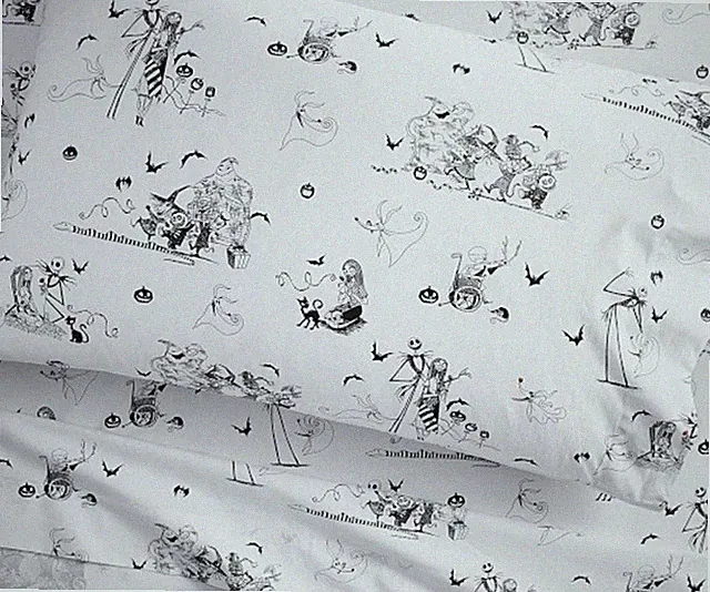 Pottery Barn Kids NIGHTMARE BEFORE CHRISTMAS Standard Organic Pillowcase NEW