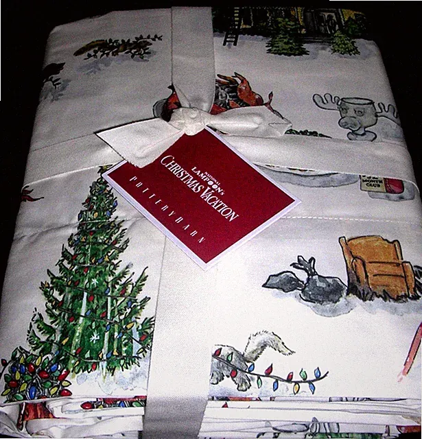 POTTERYBARN NATIONAL LAMPOON'S CHRISTMAS VACATION FULL SHEET SET 100% COTTON NWT
