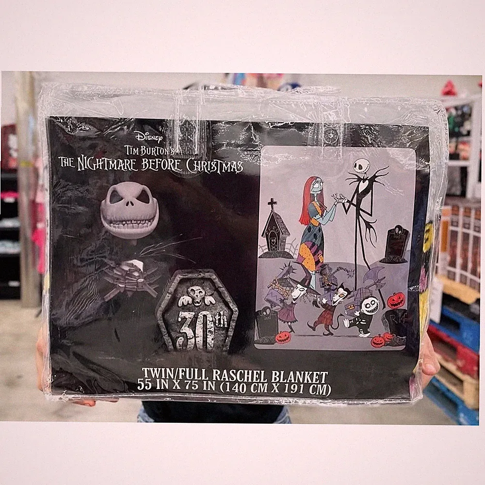 The Nightmare Before Christmas 30th Anniversary Twin Full Blanket 55x75in