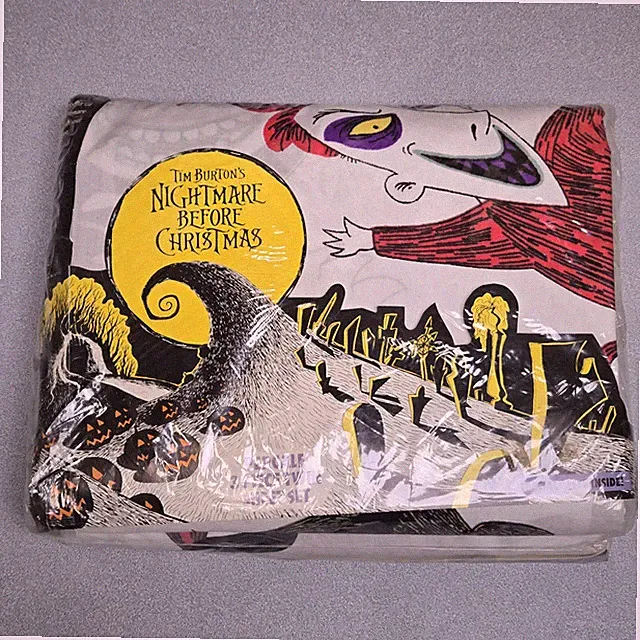 Vintage 1993 Nightmare Before Christmas Twin Sheet Set NEW NOS Halloween Rare